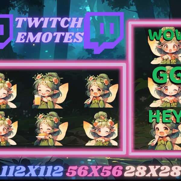 9 Forest Fairy Twitch Emotes