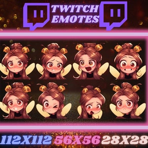 8 Bee Fairy Twitch Emotes