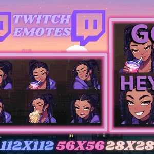 三つ編みのかわいい黒人少女のTwitchエモート8選