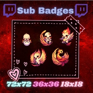 Growing Phoenix Twitch Sub/Bit Badges