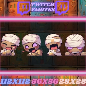4 Mumie Twitch Emotes