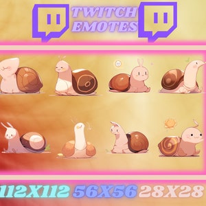 8 Cute Snail Twitch Emotes