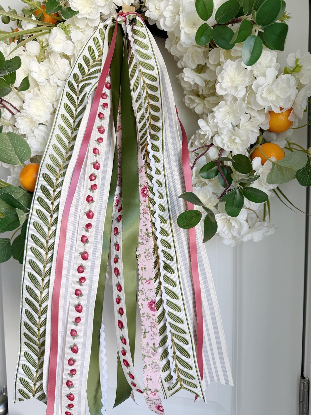 Strawberry Fields Forever- Ribbon Bundle for Wreath - Etsy