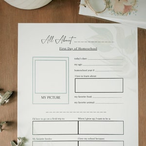 First Day Homeschool Questions | Homeschool Interview | Memory Worksheet for Kid | Back to School Routine | Memory Pages Kids | All About Me