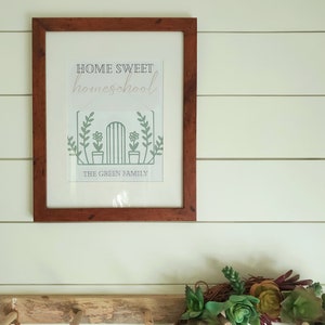 Home Sweet Homeschool Sign, Homeschool Name Banner, Home Sweet Homeschool Editable, School Name Personalized, School Name Print, Custom Wall