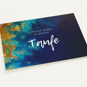 Postkarte zur Taufe - Jehovas Segen