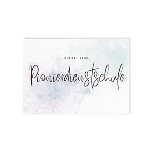 Carte postale de l’école de service des pionniers - Aquarelle