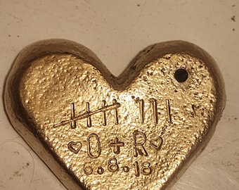Bronze (8-jähriges Jubiläum) Herz Personalisiert