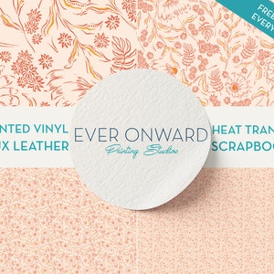 Light Pink Boho Vinyl, HTV, Indoor Vinyl, Printed Vinyl, Patterned Vinyl, Marine Vinyl, Printed Faux Leather, Siser HTV