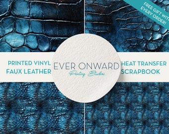 Blue Dragon Scales Vinyl, HTV, Indoor Vinyl, Printed Vinyl, Patterned Vinyl, Marine Vinyl, Printed Faux Leather, Siser HTV