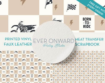 Ride & Repair Checkered Pattern Vinyl, HTV, Indoor Vinyl, Printed Vinyl, Patterned Vinyl, Printed Faux Leather, Siser HTV, Sticker Vinyl