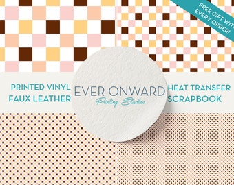 Bright Checkerboard Vinyl, HTV, Indoor Vinyl, Printed Vinyl, Patterned Vinyl, Marine Vinyl, Printed Faux Leather, Siser HTV