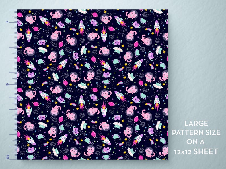 Cute Cats in Space Vinyl, HTV, Indoor Vinyl, Printed Vinyl, Patterned ...