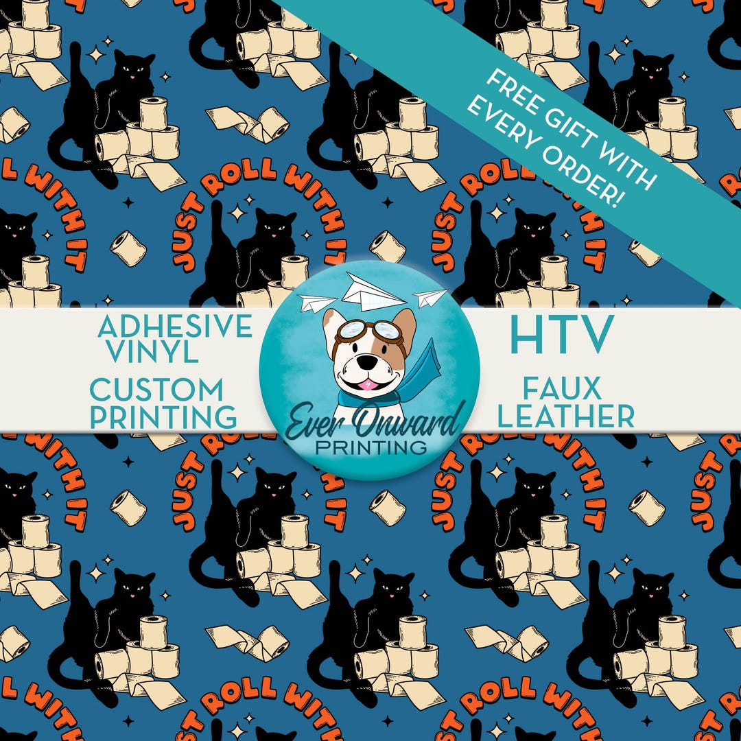 Funny Black Cat Pun Vinyl, HTV, Indoor Vinyl, Printed Vinyl, Patterned ...