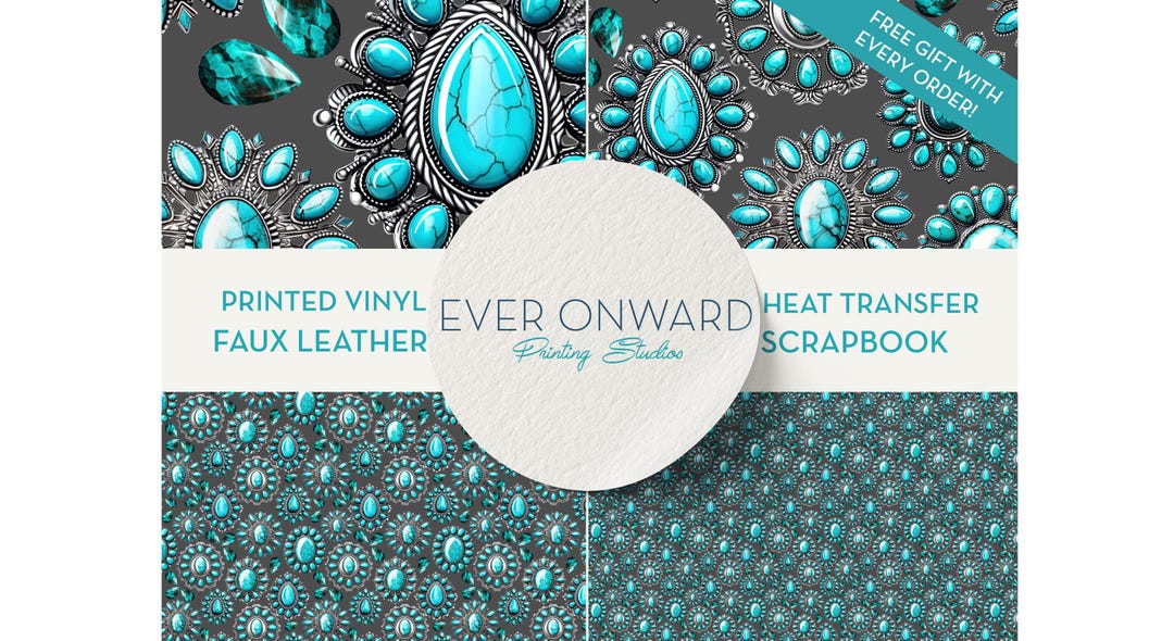 Turquoise Jewelry Vinyl, HTV, Indoor Vinyl, Printed Vinyl, Patterned ...