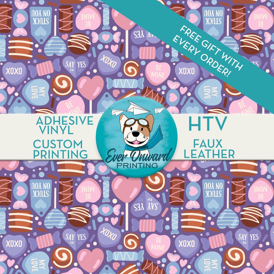 Valentines Day Vinyl, HTV, Indoor Vinyl, Printed Vinyl, Patterned Vinyl