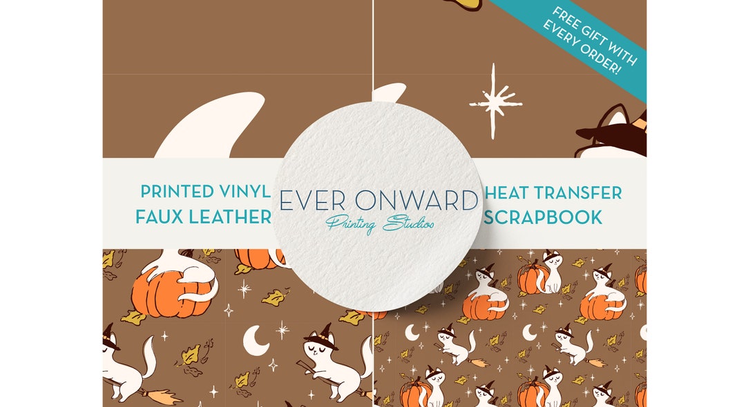 Happy Halloween Cat Vinyl, HTV, Indoor Vinyl, Printed Vinyl, Patterned ...