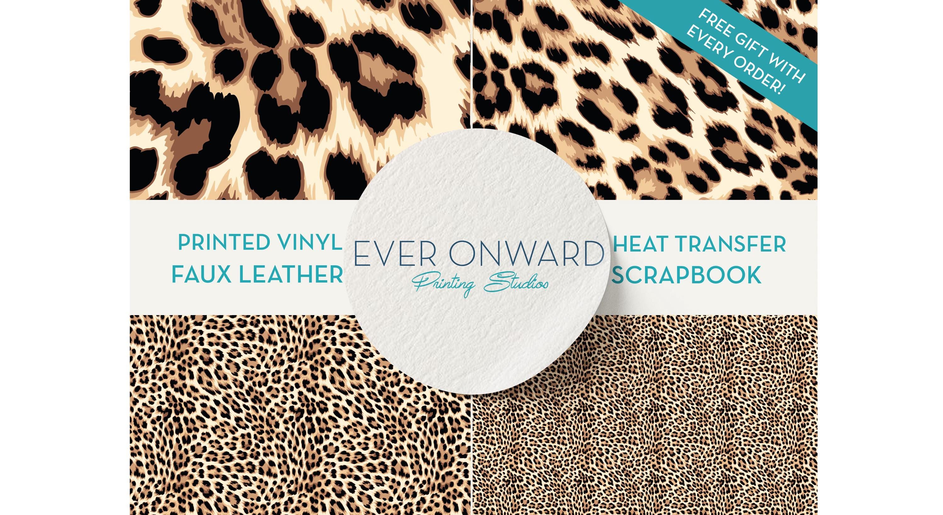Leopard Print Vinyl, HTV, Indoor Vinyl, Printed Vinyl, Patterned Vinyl, Marine Vinyl, Printed Faux Leather, Siser HTV