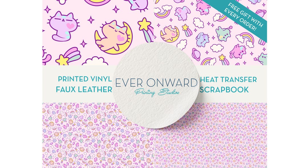Rainbow Cat Vinyl, HTV, Indoor Vinyl, Printed Vinyl, Patterned Vinyl ...