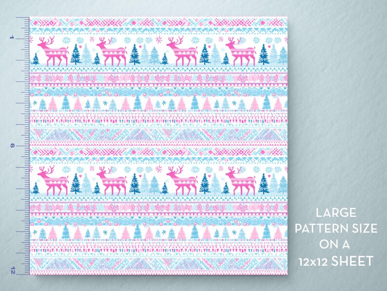 Cute Christmas Reindeer Vinyl, HTV, Indoor Vinyl, Printed Vinyl