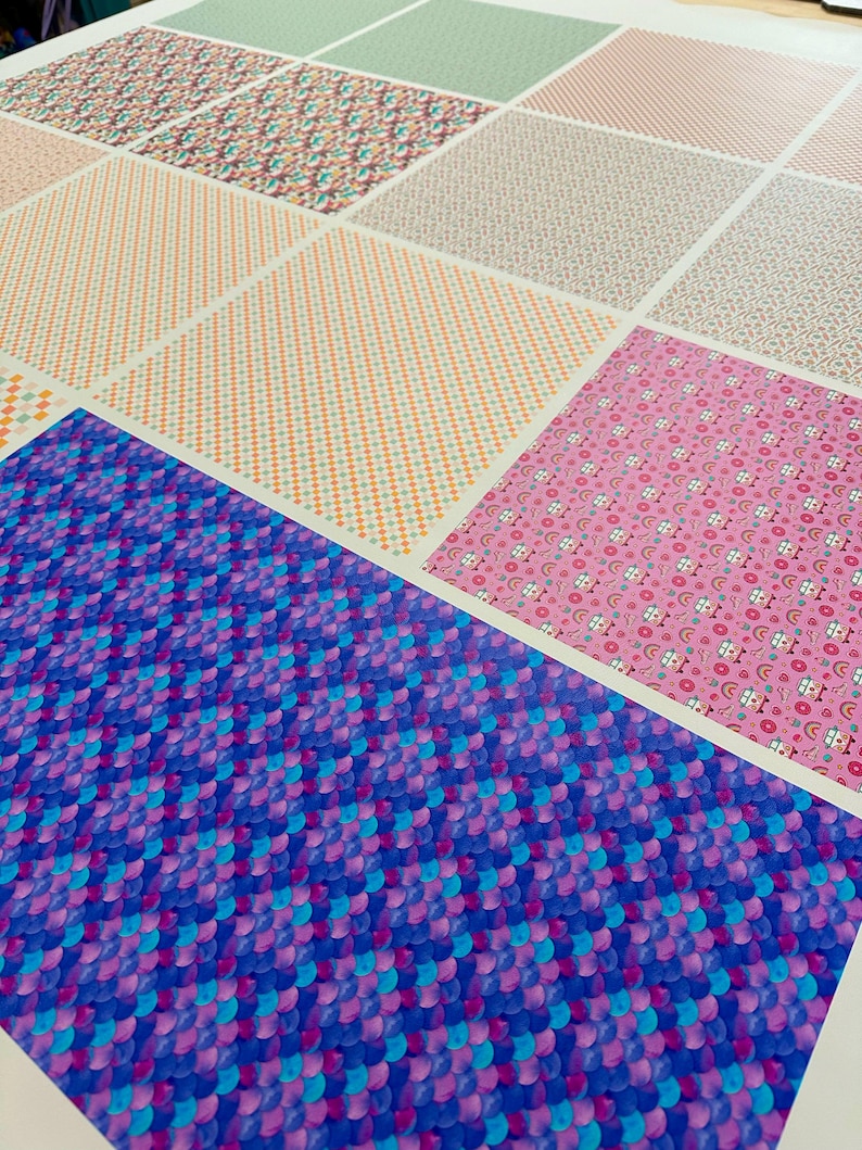 Custom Faux Leather, Print your own design, Marine Vinyl, Patterned Vinyl Bild 4
