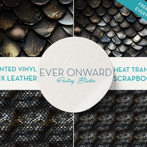 Black Dragon Scales Vinyl, HTV, Indoor Vinyl, Printed Vinyl, Patterned Vinyl, Marine Vinyl, Printed Faux Leather, Siser HTV