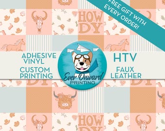 Boho Patchwork Western Vinyl, HTV, Indoor Vinyl, Printed Vinyl, Patterned Vinyl, Marine Vinyl, Printed Faux Leather, Siser HTV