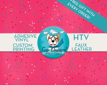 Cookie Sprinkles Vinyl, HTV, Indoor Vinyl, Printed Vinyl, Patterned Vinyl, Marine Vinyl, Printed Faux Leather, Siser HTV