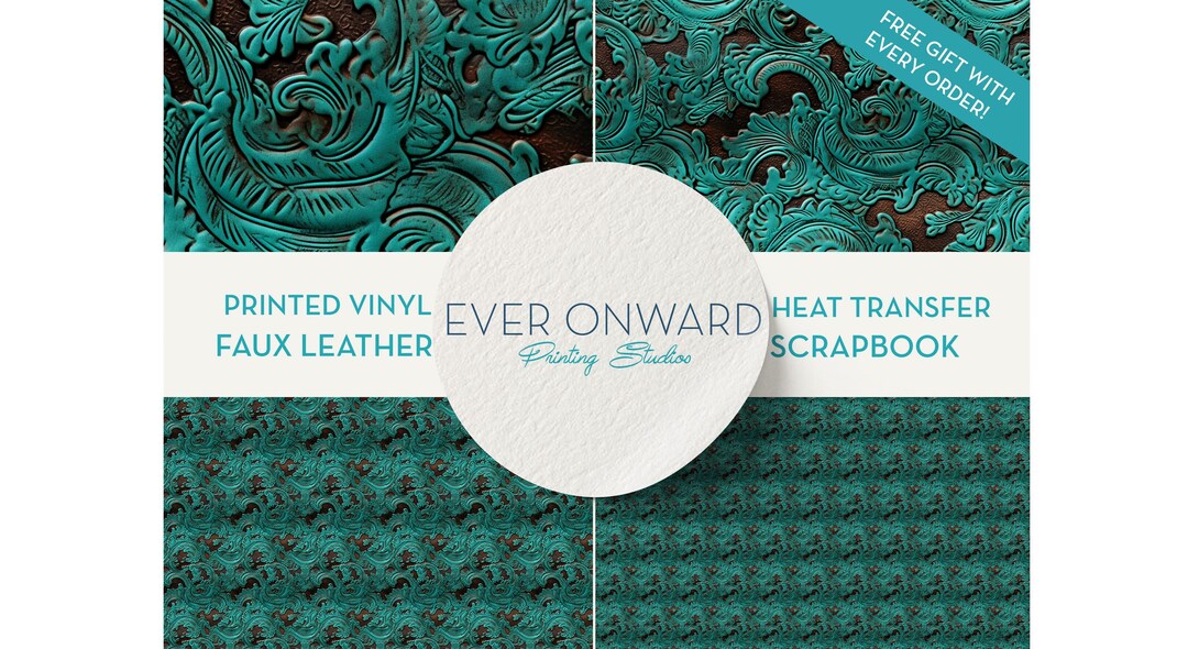 Vintage Turquoise & Copper Vinyl, HTV, Indoor Vinyl, Printed Vinyl ...
