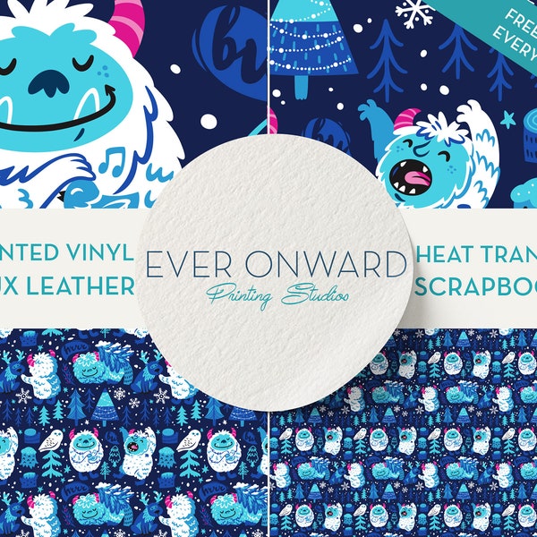 Cute Winter Yeti Custom Vinyl for Stickers, Decals, Faux Leather, Heat Transfer, Siser Vinyl for Cricut Printers, Silhouette Printers *