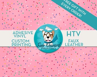 Cookie Sprinkles Vinyl, HTV, Indoor Vinyl, Printed Vinyl, Patterned Vinyl, Marine Vinyl, Printed Faux Leather, Siser HTV