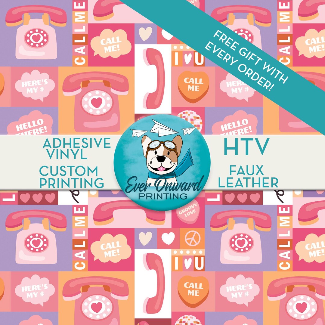Valentines Day Vinyl, HTV, Indoor Vinyl, Printed Vinyl, Patterned Vinyl