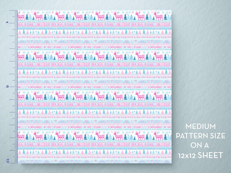 Cute Christmas Reindeer Vinyl, HTV, Indoor Vinyl, Printed Vinyl