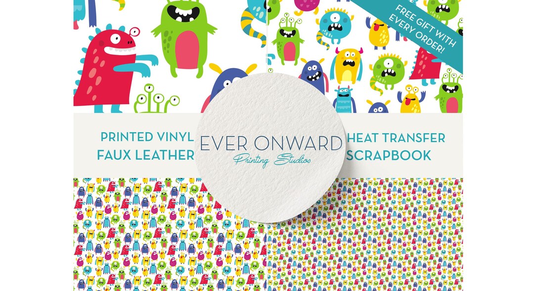 Htv Designs Mini Colorful Mini Monsters Vinyl, HTV, Indoor Vinyl, Printed Vinyl ...