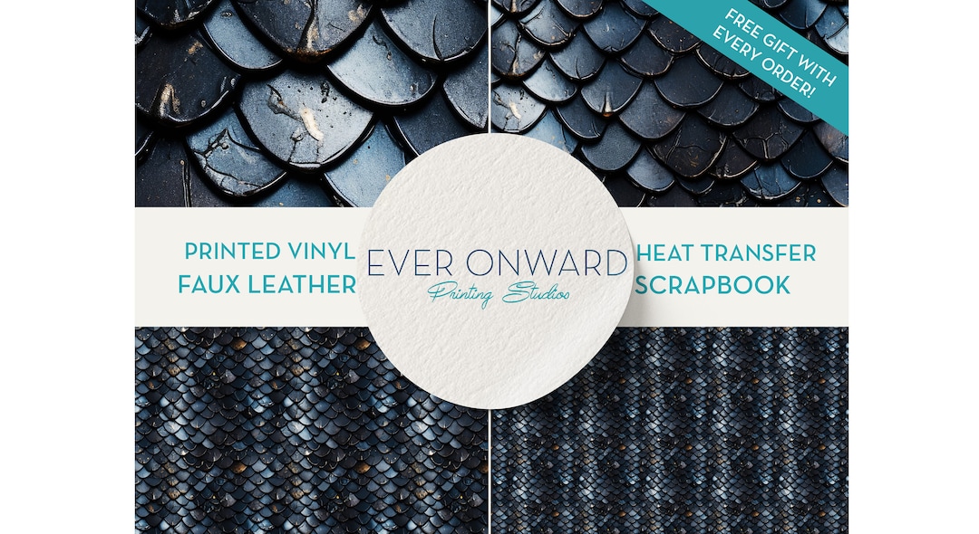 Black Dragon Scales Vinyl, HTV, Indoor Vinyl, Printed Vinyl, Patterned