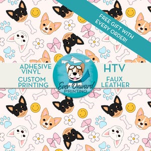 Chihuahua Vinyl, HTV, Indoor Vinyl, Printed Vinyl, Patterned Vinyl, Marine Vinyl, Printed Faux Leather, Siser HTV