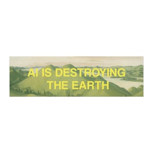AI Destroying Earth Car Magnet – Matte Vinyl Bumper Sticker