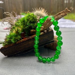 Vibrant Green Onyx Handmade Stone Bracelet