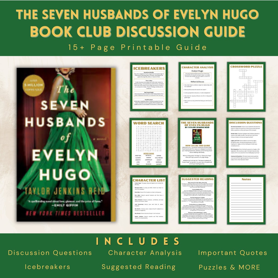 The Seven Husbands of Evelyn Hugo by Taylor Jenkins Reid, Book Club ...