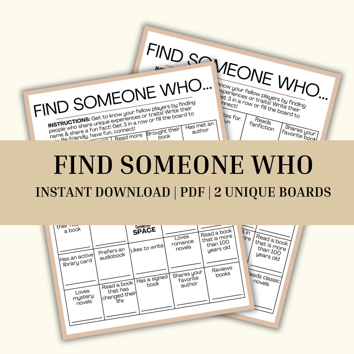 Printable Book Club Activity Guide, Book Club Icebreakers and Games ...