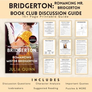 Romancing Mr. Bridgerton, Bridgerton Fan, Julia Quinn, Historical Romance, Discussion Guide