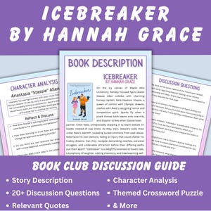 Icebreaker Book Club Discussion Guide, Romance Novel (Printable) image 1