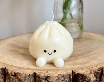 Bao Bun Candle – Cute Kawaii Soy Wax Dumpling | Food Lover Gift | Quirky Home Décor