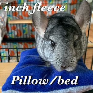 Cuddle pillow/bed, anti pill fleece pillow for chinchillas, rabbits, Guinea pigs, rats, degus, hedgehogs