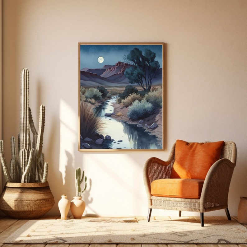 Arizona Desert Landscape Digital Wall Art Rustic Home Decor Etsy
