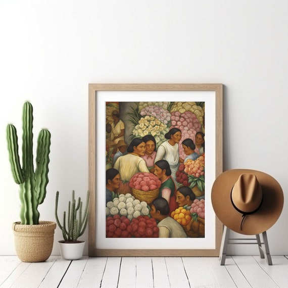 Mexican Wall Art, Calla Lily Flower Print, Southwestern Botanical Decor, Mexico Hacienda Style Artwork, Housewarming Gift for Latino Wedding