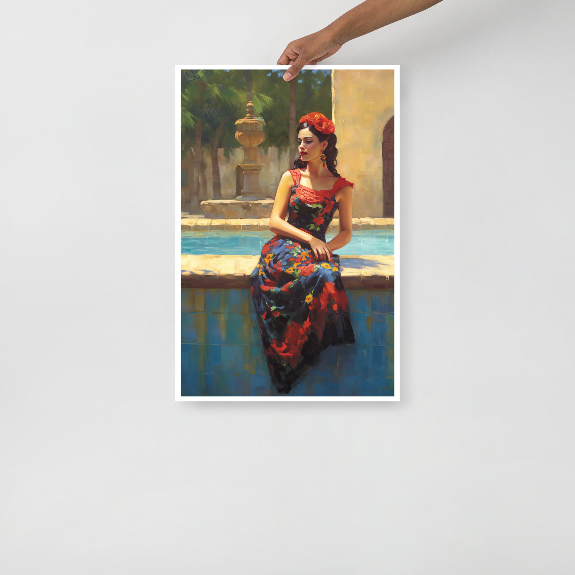 Vintage Spanish Colonial Wall Art Mexican Folk Art Oil Etsy