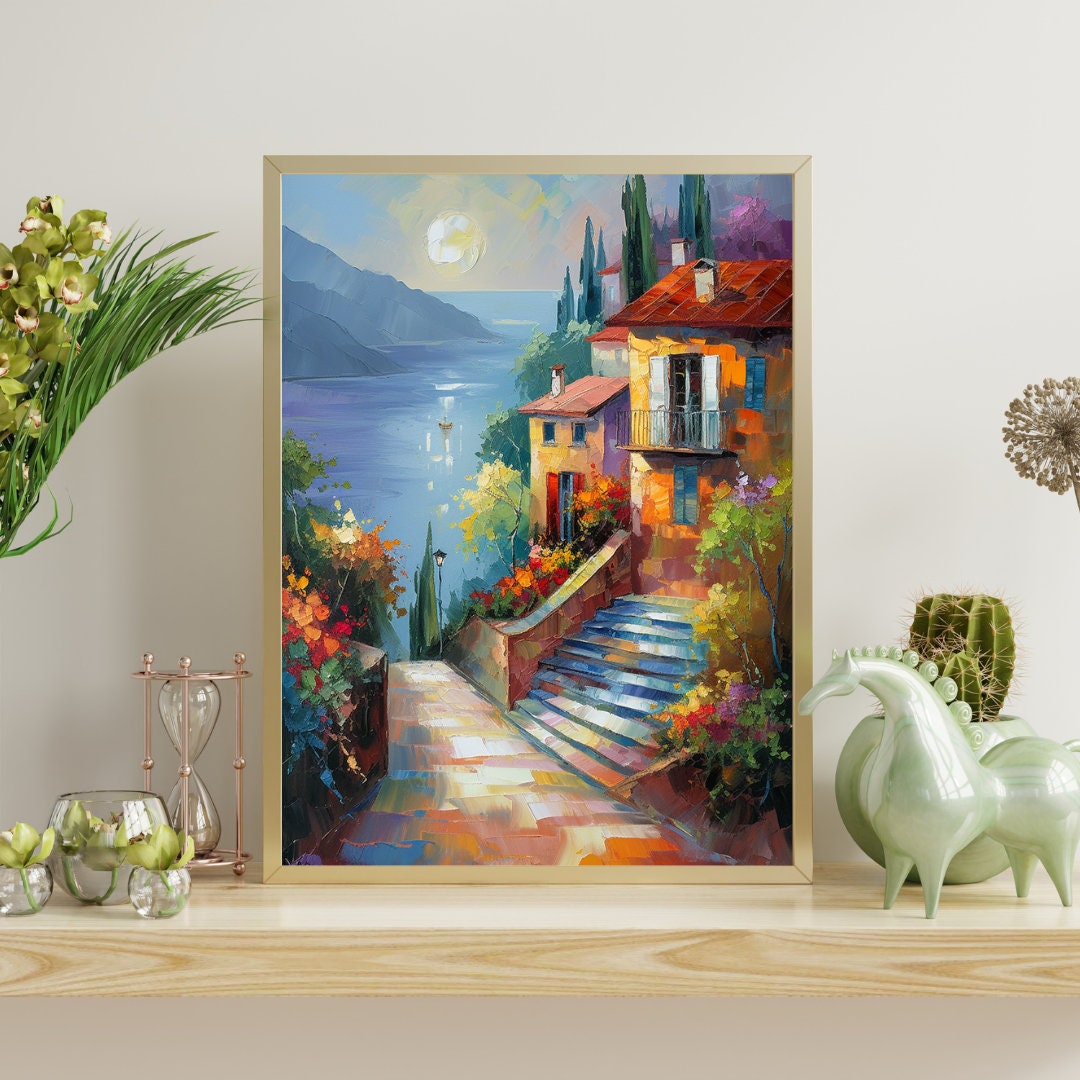Vintage Mexican Wall Art, Oaxaca Arte Print, Antique Oil Painting, Spanish Hacienda Digital Art