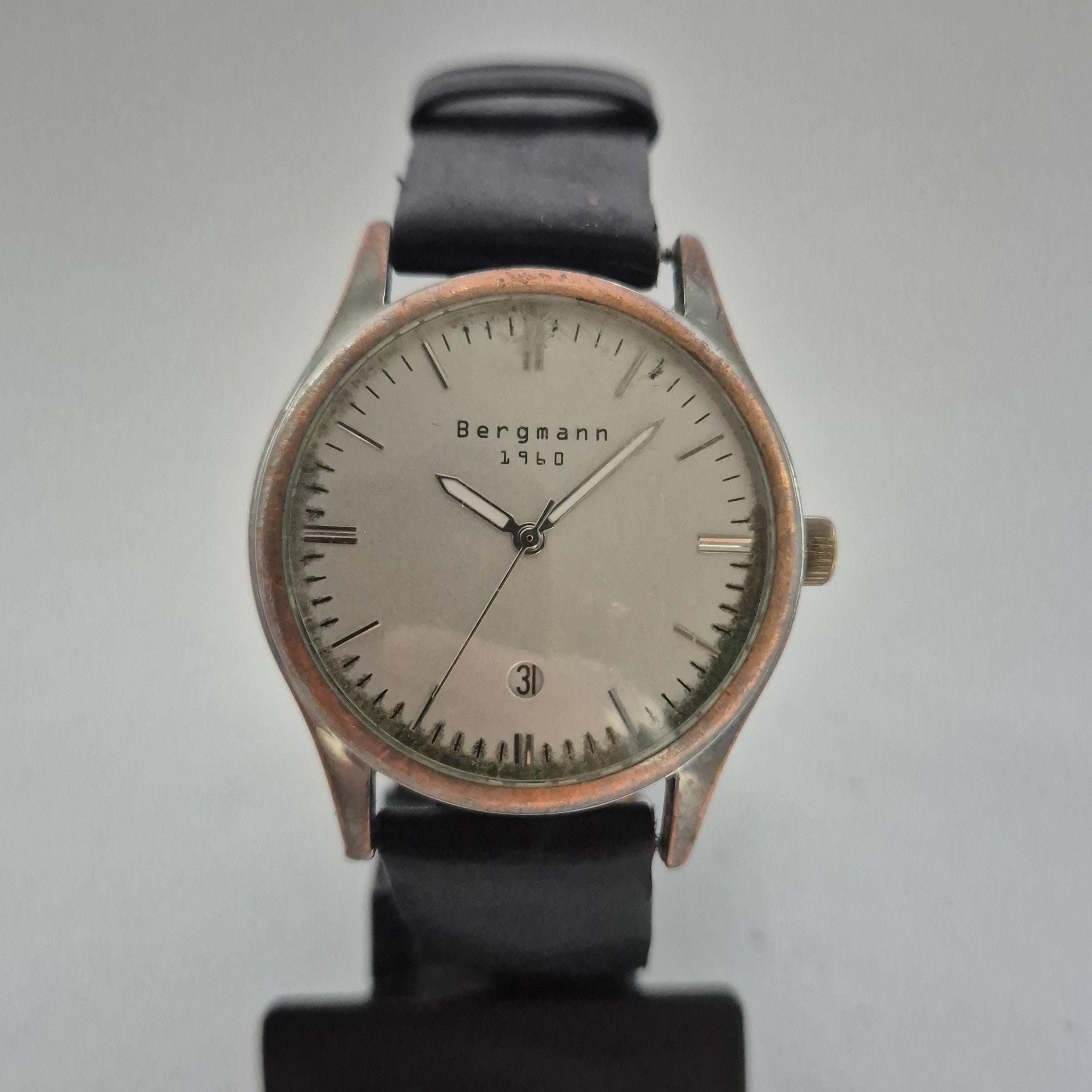 Bergmann Genuine Leather Uhr Vintage Bergmann Men's Wristwatch