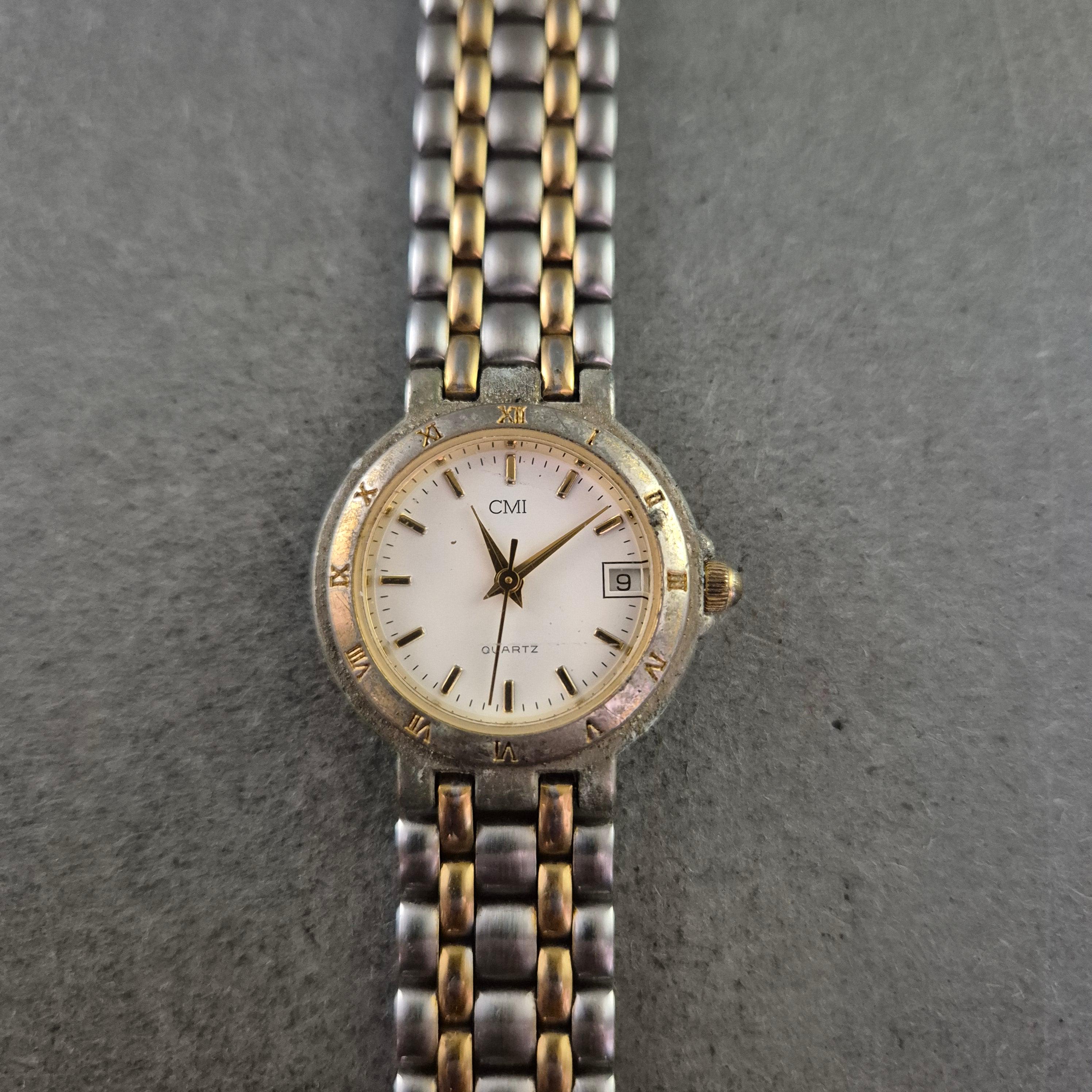 Cmi Ladies Watch – Quartz With Date Display in Bicolor Design